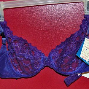 Lilly of France Deep Purple 34B Bra